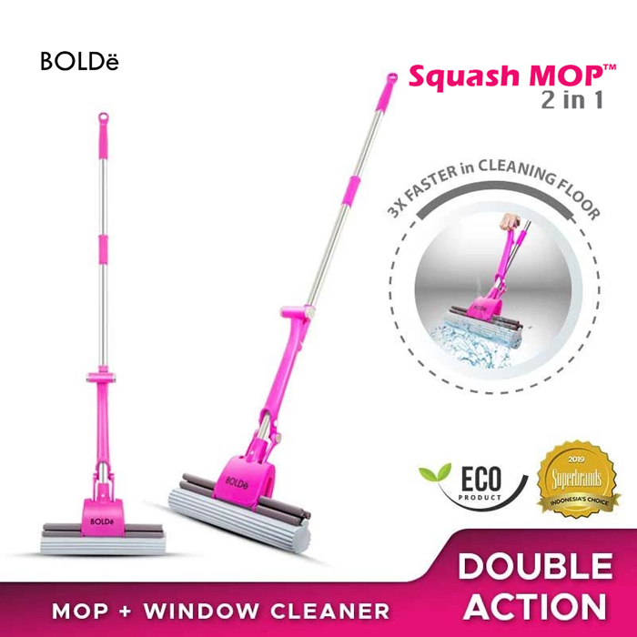 Bolde Super MOP Squash Mop 2 in 1 - Pink